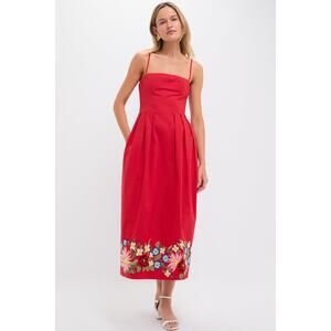 FANM MON Exclusive Red Ivy Dress Size XS NWT Retail $380 Tuckernuck